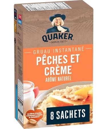 Quaker Peaches & Cream Flavour Instant Oatmeal Multi-Pack 8 Packets 264g (Pack of 12) - Buy Online on GoSupps.com