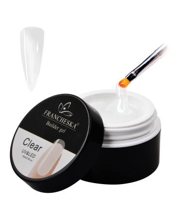 Builder gel UV gel for fiberglass nail extension and modeling for gel nails 15ml (transparent)