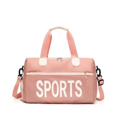 Sports Gym Bag with Wet Pocket & Shoes Compartment, Waterproof Shoulder Weekender Bag for Women and Men Swim Sports Travel Gym Bag Lightweight and easy Carry on S-Pink