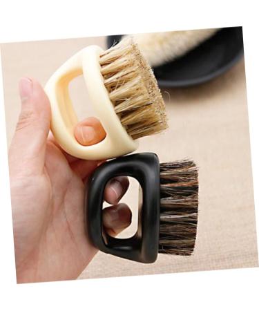 Minkissy Beard Care Brush | Wild Boar Bristle Shaving & Styling Brush for Men - Portable Beard Comb & Glass Brush - Buy Online on GoSupps.com