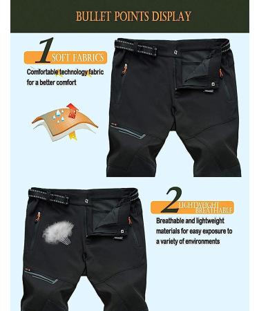 MAGCOMSEN Men's Quick-Dry Water Resistant Hiking Pants - Black, Size 32 - Buy Online on GoSupps.com