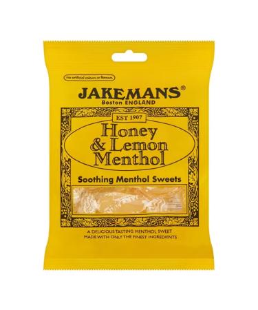 Jakemans Honey & Lemon Soothing Menthol Sweets 73g Bag x 20 packs