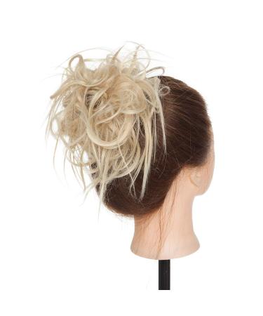 Shop Tousled Updo Hair Extensions - Wavy Bun Hair Tie for Instant Ponytail | Dark Blonde to Blonde - Buy Online on GoSupps.com