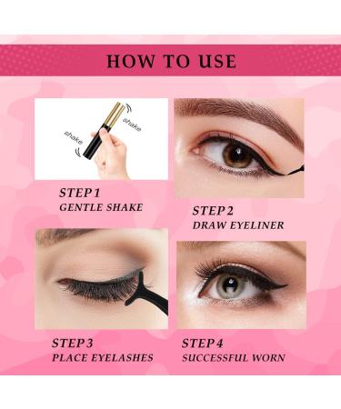 Magnetic Eyelashes Kit - Natural Look Faux Mink Cat Eye Lashes with Magnetic Eyeliner - Reusable 3D Short Fake Lashes - Buy Online on GoSupps.com