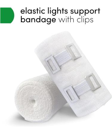 Medrull Universal Elastic Bandage - 2 Pieces 6cm x 4m | Air-Permeable & Stretchable with Clips - Ideal for International Shipping - Buy Online on GoSupps.com