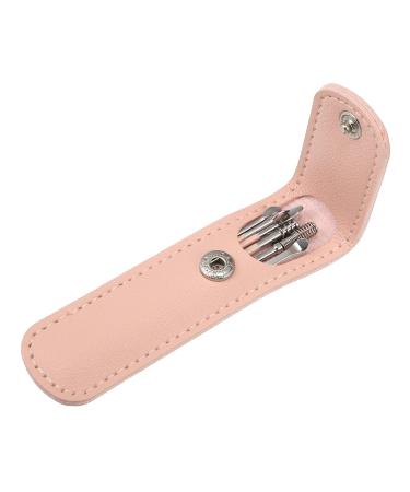 VOCOSTE 6Pcs Stainless Steel Ear Cleansing Tool Set with Leather Packaging - Pink - Buy Online on GoSupps.com