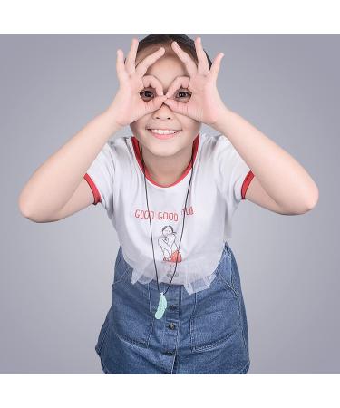Sensory Chew Necklace for Kids & Adults | Teething Jewelry & Baby Teether | Oral Motor Aid | Soft Silicone | Adjustable | 2 Pack Grey Leaf - Buy Online on GoSupps.com