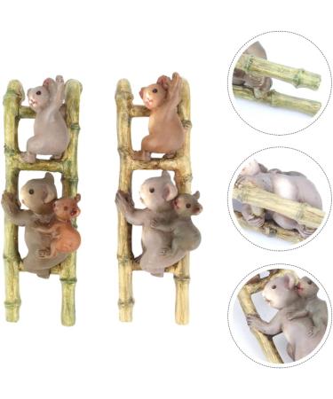 Beaupretty 2-Piece Mini Resin Pulling Pot Decoration - Cute Animal Statues for Cake & Outdoor Decor | Perfect Hanging Planters - Buy Online on GoSupps.com