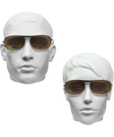 proSPORT Aviator Bifocal Reading Sunglasses +3.50 - Smoke & Brown Lenses for Men & Women - Stylish & Functional Eyewear - Buy Online on GoSupps.com