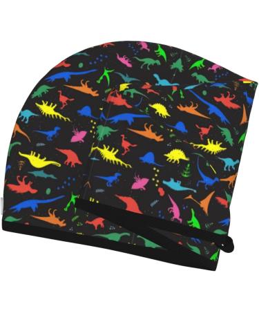 Cute Dinosaur Coral Velvet Dry Hair Cap - Unisex Towel Wrap for Bathroom Pool and Beach - Must-Have Accessory - Buy Online on GoSupps.com