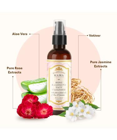 K.am a Ayurved Rose & Jasmine Face Cleanser | Pure Essential Oils | International Shipping Available - Buy Online on GoSupps.com