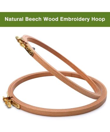 Caydo 4-Piece Beech Wood Embroidery Hoops Set - 3 to 9 Inch Cross Stitch Rings for Needlework, Art Craft, and Sewing - Buy Online on GoSupps.com