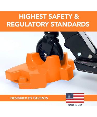 50 Strong Scooter Stand - Interlocking Offset Base - Fits Most Scooters - Stable & Secure - Orange - Buy Online on GoSupps.com