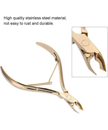 Stainless Steel Nail Cuticle Nipper Clipper Harder Skin Scissor Nail Manicure Tool Gold Flexible Control Toenail Pliers Suitable for Home Nail Salon Use - Buy Online on GoSupps.com