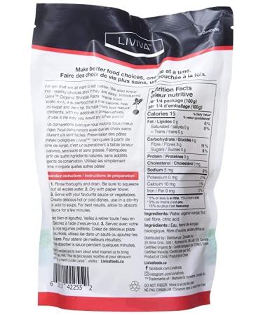 LIVIVA Organic Rice Shaped Shirataki Pasta with Oat Fiber | Low-Calorie, Non-GMO, Gluten-Free, Keto Certified | 14.11 oz (Pack of 6) - Buy Online on GoSupps.com