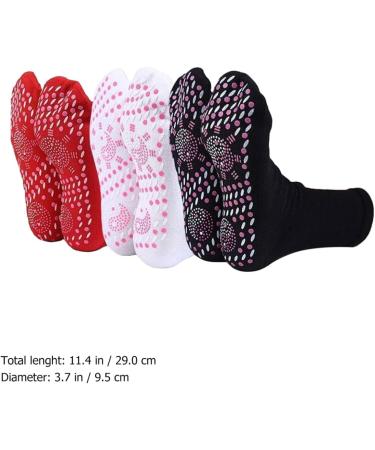 Kisangel Self-Warming Ski Socks for Men 6 Pairs Tomalin Acupressure & Tourmaline Health Socks | Elastic Cotton Comfort - Buy Online on GoSupps.com
