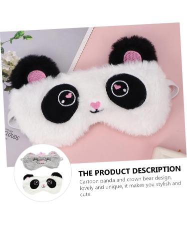 FRCOLOR 2pcs Panda Blindfold Eye Cover - Lightweight Eye Mask & Accessories for Sleeping Yoga and Travel - Polyester Material - Buy Online on GoSupps.com