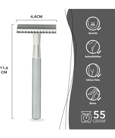 Bamboozy Safety Razor - Stainless Steel Butterfly Razor for Men & Women - Zero Waste with Stand & 20 Blades - Double Edge Wet Shaving - Rose Gold Finish - Buy Online on GoSupps.com