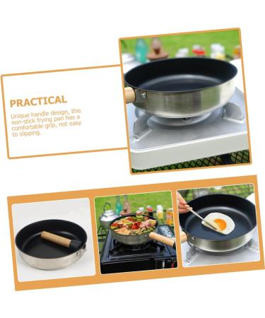 HAKIDZEL Camping Portable Pan Non Stick Cooking Utensils Egg Pan Non Stick Fry Pan Griddle Pan Pans Camping Cookware Flat Skillet Pan for Eggs Stainless Steel Induction Cooker Egg Boiler - Buy Online on GoSupps.com