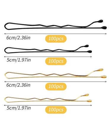 400-Piece Hair Clip Set | Versatile Hair Clips Bobby Pins & Hairpins for All Hair Types | Gold & Black 5-6cm | Perfect for Women & Girls - Buy Online on GoSupps.com