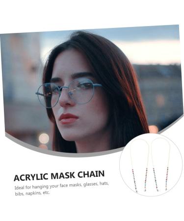 Frcolor 4-Piece Anti-Drop Chain Holder for Masks & Sunglasses - Kids & Adults | Pearl Strap & Rope for Glasses - Buy Online on GoSupps.com