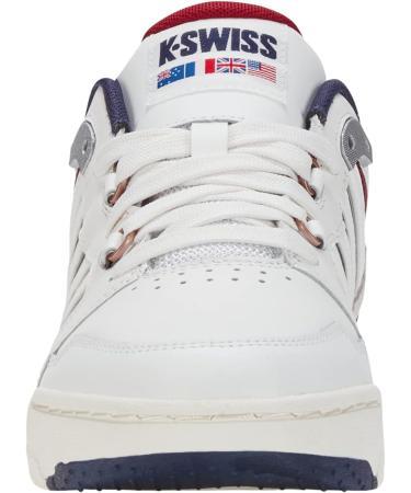 K-Swiss Men's Si-18 Rival Tennis Shoes - White Sneakers (EU 45) | Brilliant White & Tibetan Red Peacoat - International Shipping Available - Buy Online on GoSupps.com