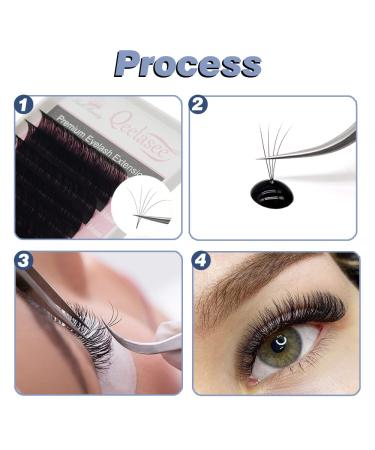 Qeelasee 0.07 Thickness CC Curl 11mm Volume Mink Eyelash Extensions - Professional Salon Grade Semi-permanent Silk Lashes - Buy Online on GoSupps.com