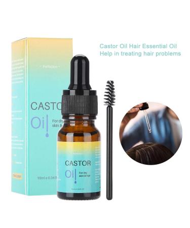 10ml Natural Castor Oil Hair Growth Serum - Essential Moisturizer for Eyebrow & Eyelash Nourishment | International Shipping - Buy Online on GoSupps.com
