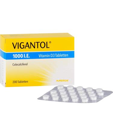 Vigantol 1 000 IU Vitamin D3 Tablets 200 pcs | International Shipping Boost Your Health Today! - Buy Online on GoSupps.com