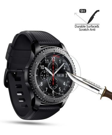 4-Pack Gear S3 Tempered Glass Screen Protector - Akwox Clear Protective Film for Samsung Gear S3 Frontier/Classic 1.3 Inch Smart Watch - Buy Online on GoSupps.com