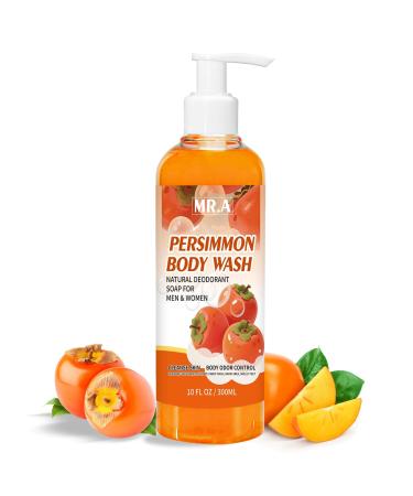 MR.A Persimmon Body Wash for Strong Body Odor Persimmon Liquid Soap for Old People Smell Nonenal Eliminator Purifying & Deodorizing Wash 10FL OZ