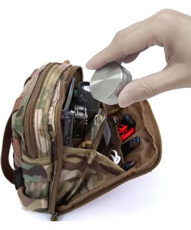 Buy Titanium Waterproof Pill Case | EDC Urgency Capsule Box | Pocket Metal Box for Camping - Silver - Buy Online on GoSupps.com