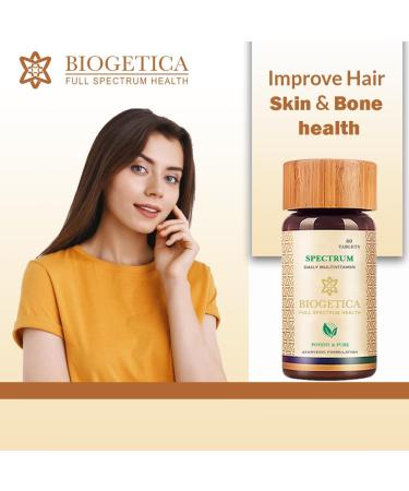 Biogetica Spectrum Ayurvedic Immune Booster- Emblica officinalis, Shilajit, Nutritional Support for Men, Women (Natural Advance Multivitamin) - 80 Tablets - Buy Online on GoSupps.com