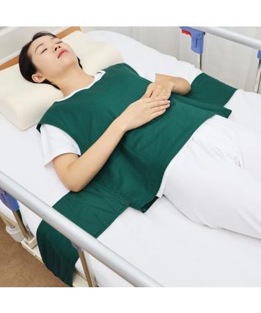 tinysiry Patient Restraint Clothing Bed-Ridden Elderly Collarless Back Buttons Long Bandage Bedridden Top Sweat-Absorbing Patients Bedridden Clothes for Rehabilitation Patients Green S - Buy Online on GoSupps.com