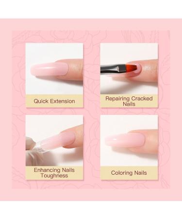 Rosalind Pink Poly Nail Gel 60ml - UV/LED Art Acrylic Gel for Nail Extensions & Repair | Honey Peach - Buy Online on GoSupps.com