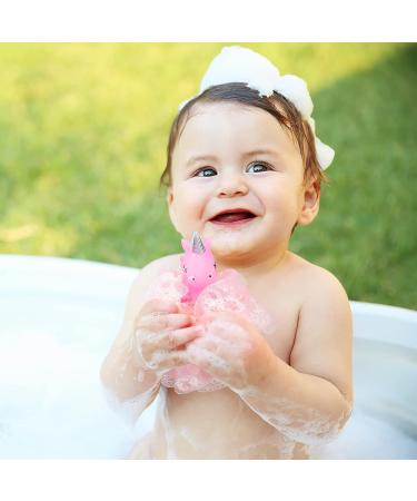 Lurrose 2pcs Unicorn Shower Loofah Exfoliating Mesh Shower Ball Pouf Set for Kids - Body Cleaner and Deep Cleaning Bath Sponge - Buy Online on GoSupps.com