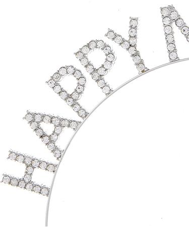BinaryABC Happy New Year Rhinestone Tiara Headband - Festive Hair Accessory for New Year's Eve Party Supplies - Buy Online on GoSupps.com