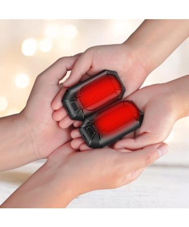 2 Pack Hand Warmers Rechargeable, Electric Hand Warmer Reusable,USB Handwarmers,Outdoor/Indoor/Golf/Camping/Hunting/Pain Relief/Watch Football/Baseball/Warm Gifts for Men Women Kid Birthday Christmas 1-BLACK