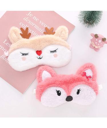 Healifty Plush Fox Sleeping Eye Cover - Cute Novelty Cartoon Animal Blindfold for Men, Women, Kids - Buy Online on GoSupps.com