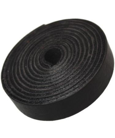 TOFL Genuine Top-Grain Leather Strap | 72 Inches Long | 5/8 Inch Wide | 1/8 Inch Thick (7-8 oz) | 1 Leather Strip for DIY Arts & Craft Projects, Clothing, Jewelry, Wrapping | Black 1/8 Inch Thick (7-8 oz) Black