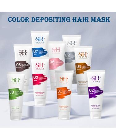 Color Depositing Hair Mask | Blue Hair Color Refresh | Vegan & Ammonia-Free | Semi-Permanent Conditioner for Men & Women - Buy Online on GoSupps.com