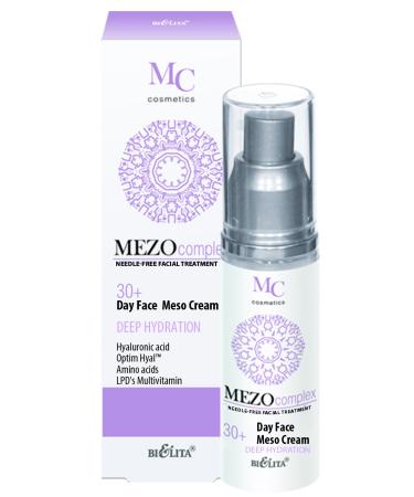 & Vitex MEZOcomplex Line Day Face Mezo Cream 30+ Deep Hydration for All Skin Types 50 ml with Hyaluronic Acid Collagen Amino Acid Cocktail Vitamins