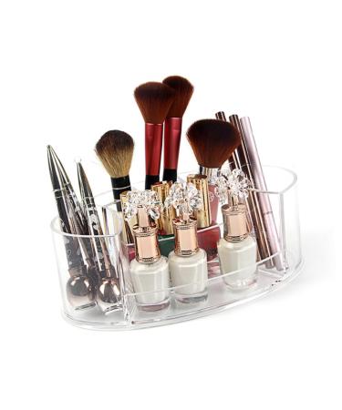 FRCOLOR Box Lipsticks Storage Pressed Transparent Cosmetic Blusher Powder Desktop Eye for