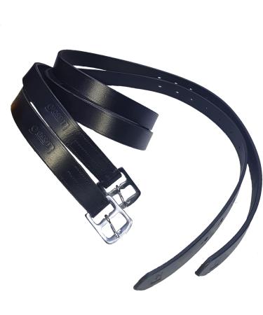 Lussoro Black Stirrup Leathers - Full Size for Horse | Premium Quality - Buy Online on GoSupps.com