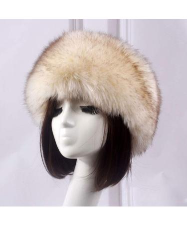 Women's Black Synthetic Fur Headband - Warm & Adjustable Fashion Ear Protector for Outdoor Sports Hiking & Skiing - Buy Online on GoSupps.com