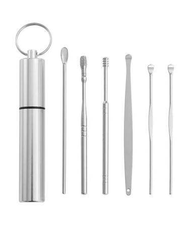Earwax Removal Tool Portable Earwax Removal Tool Foldable Titanium Alloy Ear Spoon Cleaner Ear Spoon with Key Ring