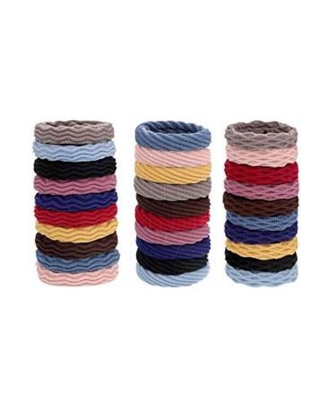 Liujzzj 30 pieces hair tie ladies cotton hair tie cottage tubes hair bands ponytail hair rubber bands in 10 colors for women
