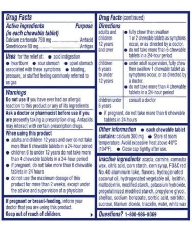 Bayer Alka-Seltzer Kids Tummy Relief Chews - 28CT Fruit Punch for Upset Stomach Gas & Heartburn Relief - Buy Online on GoSupps.com