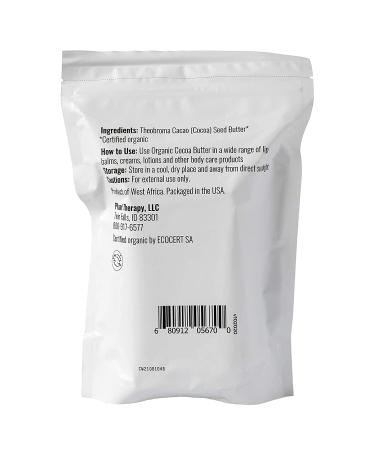 Organic Cocoa Butter Raw 16 oz Bar - USDA Certified, 100% Pure & Natural Moisturizer for Body, Face, and Hair - Unrefined, Ideal for Dry Skin - DIY Friendly - Buy Online on GoSupps.com
