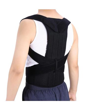 Doversky Back Support Belt Orthopedic Posture Corset Back Brace Support Men Back Straightener Round Shoulder black XXL - Buy Online on GoSupps.com